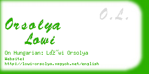orsolya lowi business card
